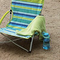 Coleman Utopia Breeze Lightweight Beach Chair with Cup Holder, Comfortable Portable Outdoor Chair with Carry Bag