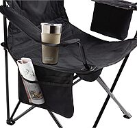 COLEMAN Portable Camping Chair with Built-In 4-Can Cooler, Cushioned Seat & Back