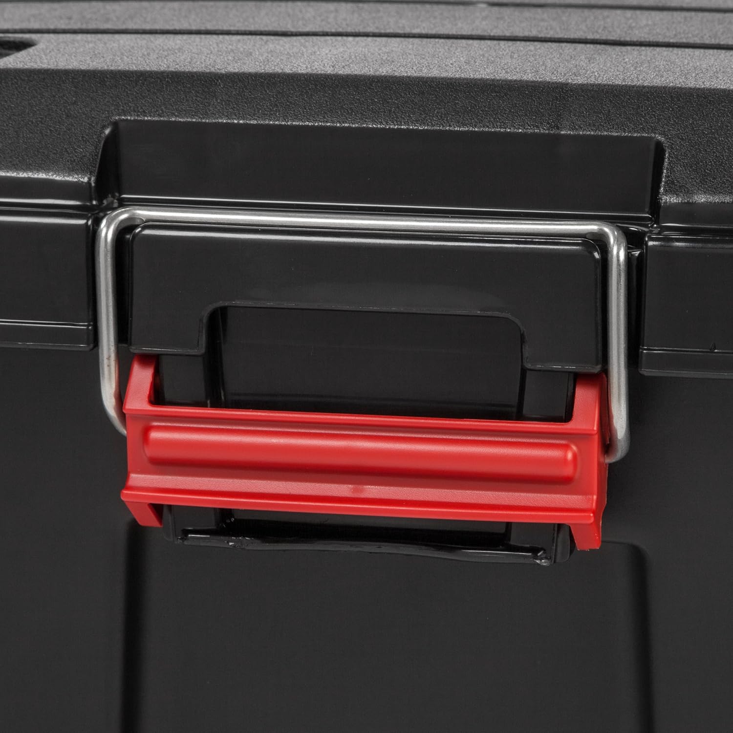 IRIS Weathertight Plastic Storage Containers With Latch Lids, 15 3/8in x 16in x 30in, Black, Case Of 4