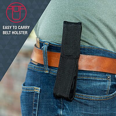 SABRE 2-in-1 Tactical Stun Gun with LED Flashlight, Rechargeable, Safety Switch