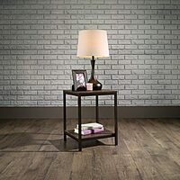 Sauder North Avenue Side Table, Rectangular, Smoked Oak/Black