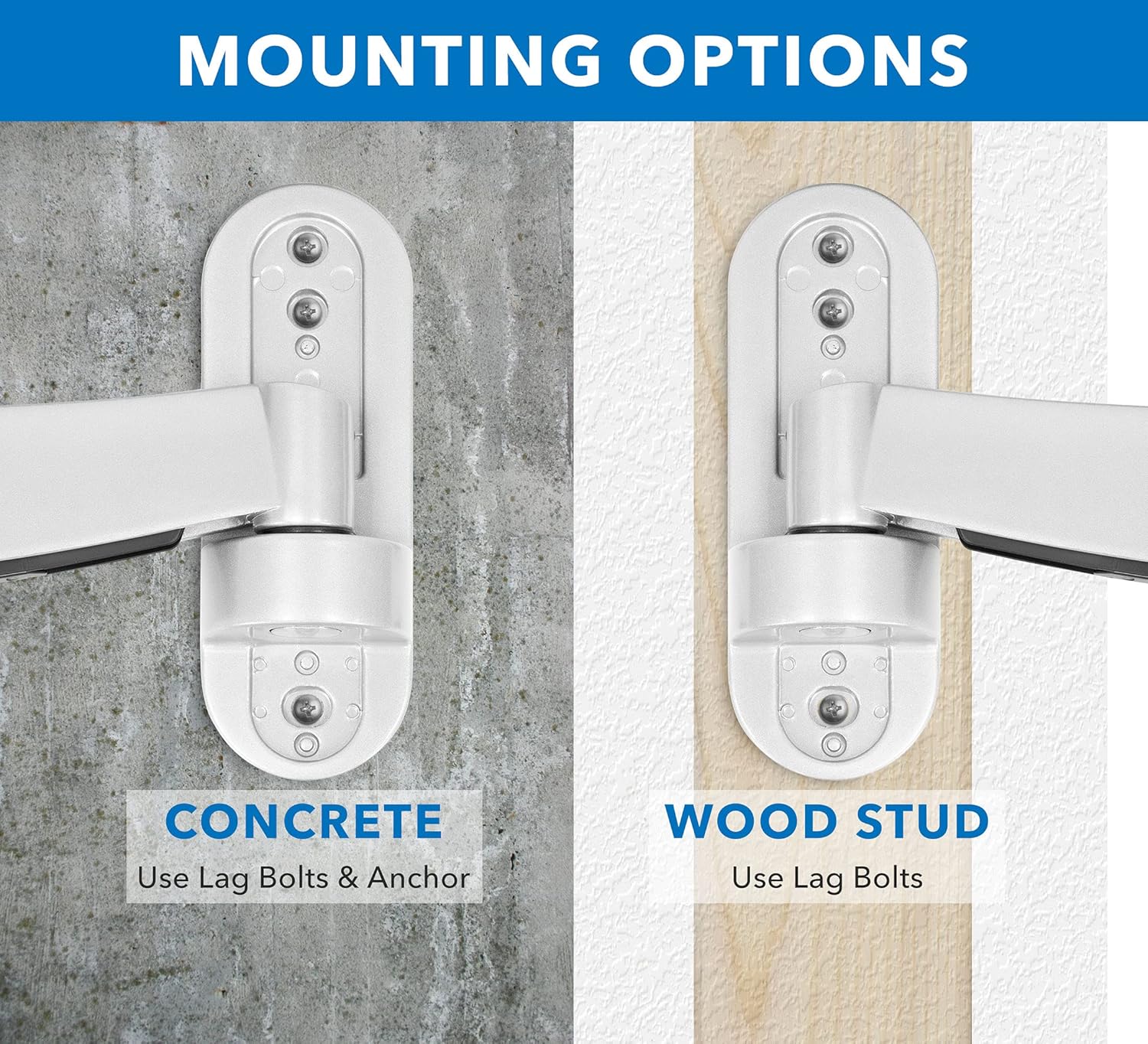 Mount-It! Height Adjustable TV Wall Mount Bracket with Counterbalance Gas Spring Arm