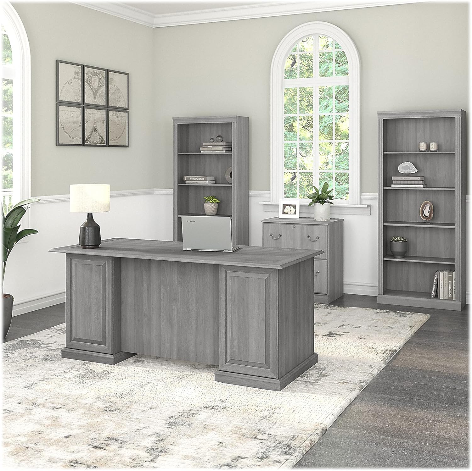 Bush Furniture Saratoga 66in Executive Desk with Drawers