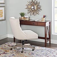 Linon Rockport 46inW Home Office Writing Desk, Antique Tobacco