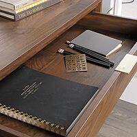 Sauder Clifford Place Library Base, Grand Walnut finish