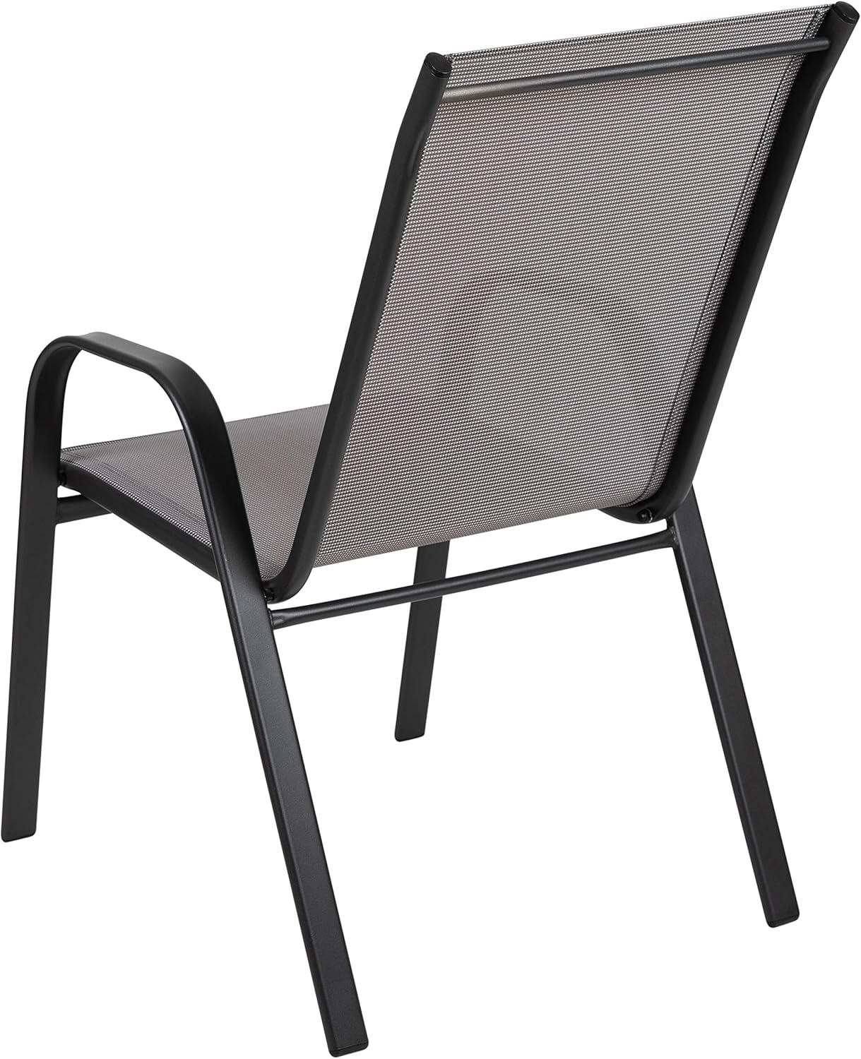 FLASH FURNITURE Brazos Series Outdoor Stackable Patio Chairs with Flex Comfort Material
