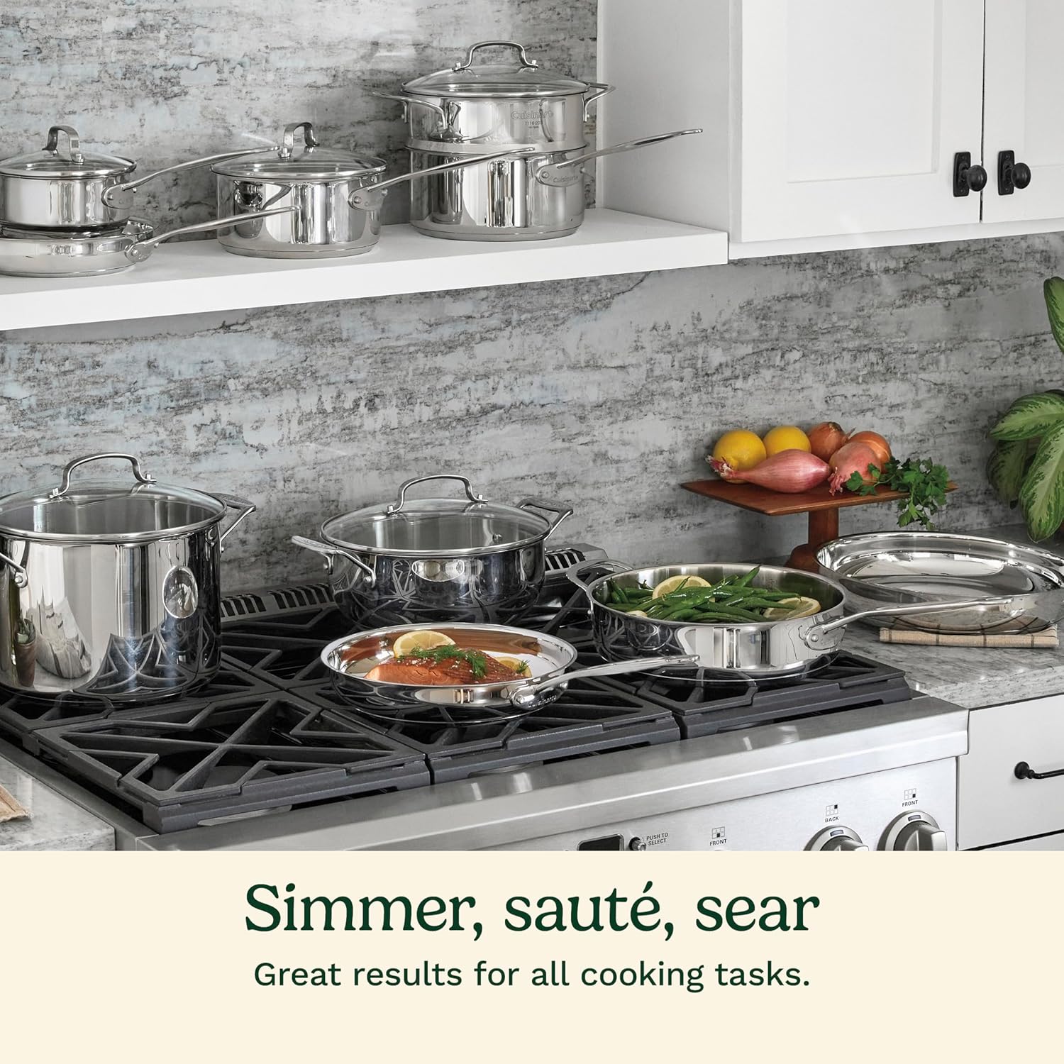 Cuisinart 17-Piece Cookware Set, Chef's Classic Steel Collection 77-17N