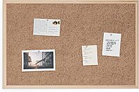 U BRANDS Cork Bulletin Board, Birch Wood Frame