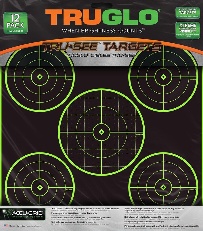 TRUGLO Tru-See 5-Bull Fluorescent Self-Adhesive Splatter Targets