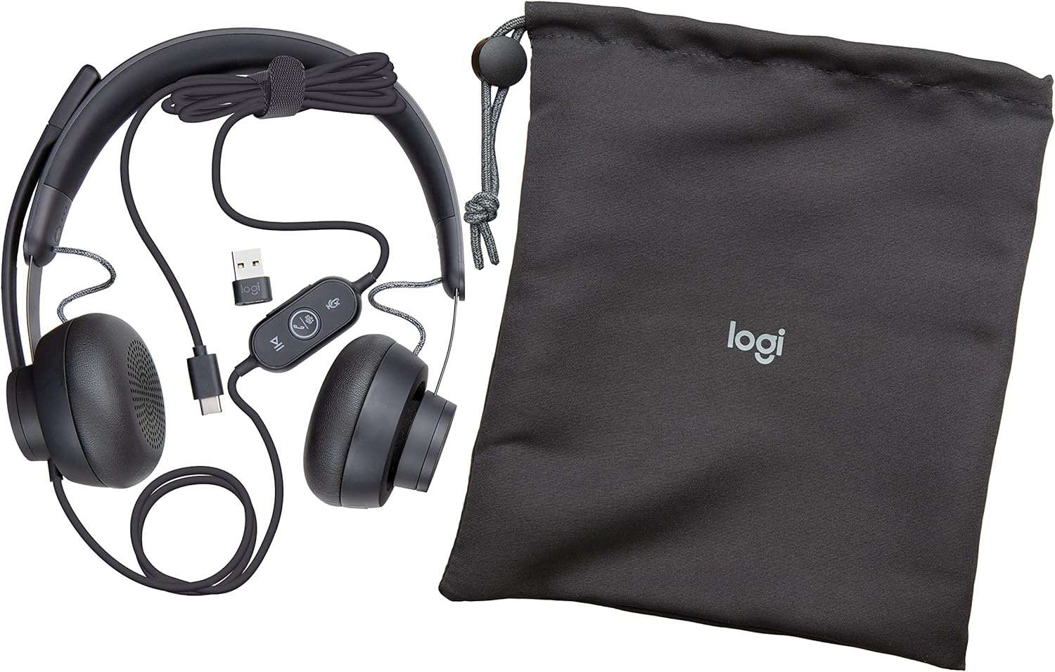Logitech Zone Wired Headset, Certified for Microsoft Teams with advanced noise-canceling mic technology for open office
