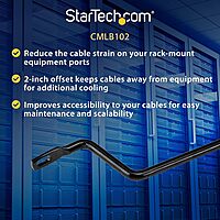 StarTech.com 1U Horizontal Cable Lacing Bar for 19in Racks