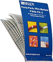 Brady PWM-PK-2 B-500 Matte Repositionable Vinyl Cloth, Black On White Color Porta-Pack Letter