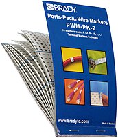 Brady PWM-PK-2 B-500 Matte Repositionable Vinyl Cloth, Black On White Color Porta-Pack Letter