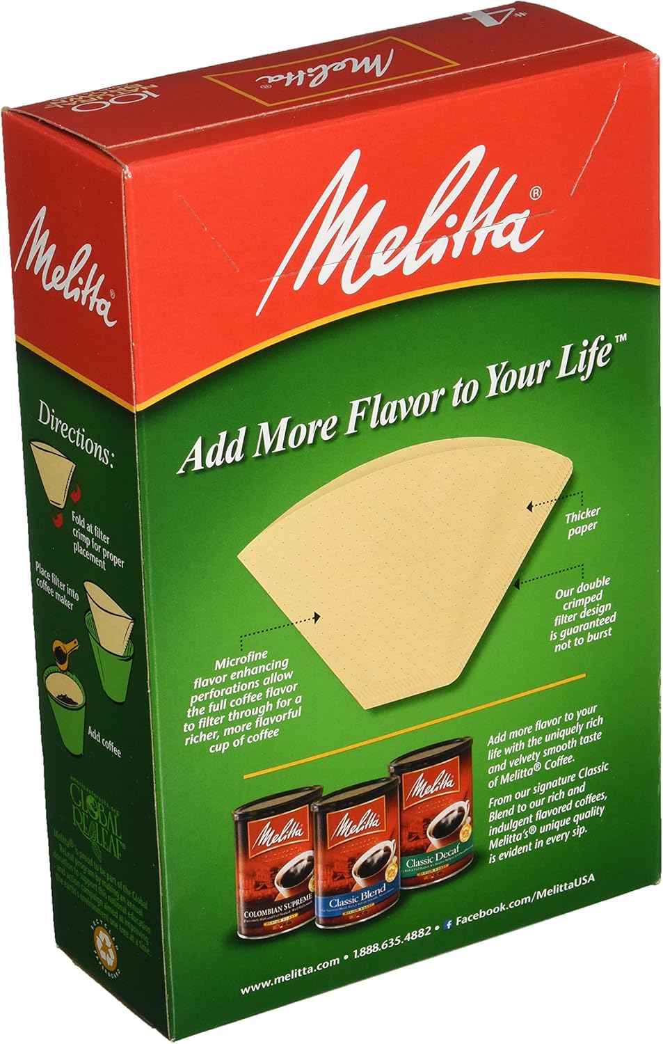 Melitta Super Premium Coffee Filters, Naturan Brown, No. 4, 100-Count Filters (Pack of 3)
