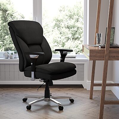Flash Furniture HERCULES Series 24-7 Intensive Use Big & Tall Ergonomic High-Back Office Chair With Lumbar Knob And Headrest