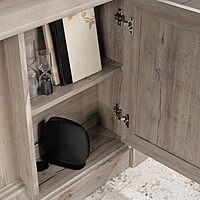 Sauder Palladia Executive Desk with Keyboard Tray and Cord Management