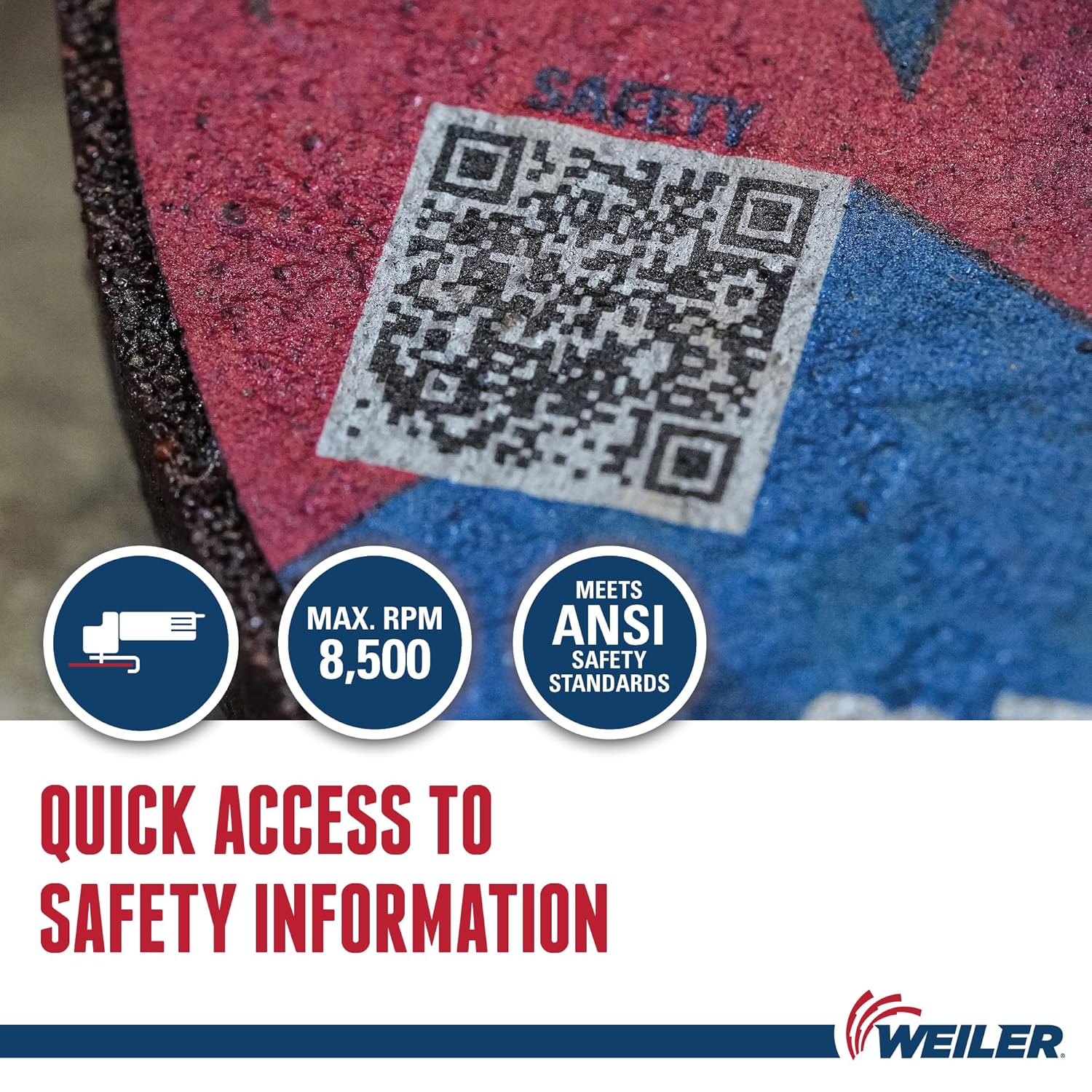 WEILER 7" x 1/8" Tiger Type 27 Cut and Grind Combo Wheel A30S