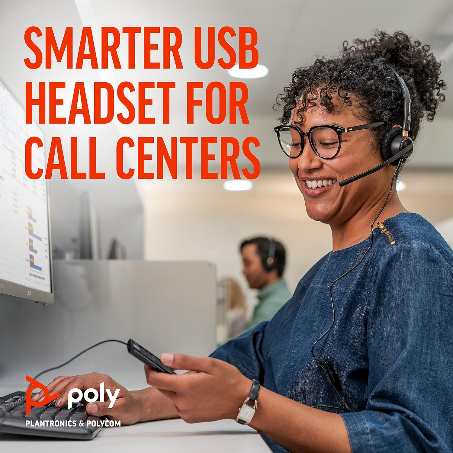 Poly - EncorePro 515 USB-A and USB-C USB Headset (Plantronics) - Cloud System Updates - Acoustic Hearing Protection