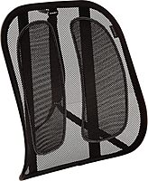 Fellowes Office Suites Mesh Back Support - Fellowes Office Suites Mesh Back Support - Strap Mount - Black - Mesh Fabric