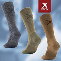 Vertx VaporCore Mens 10" Crew Socks Merino Wool Moisture-Wicking Tactical