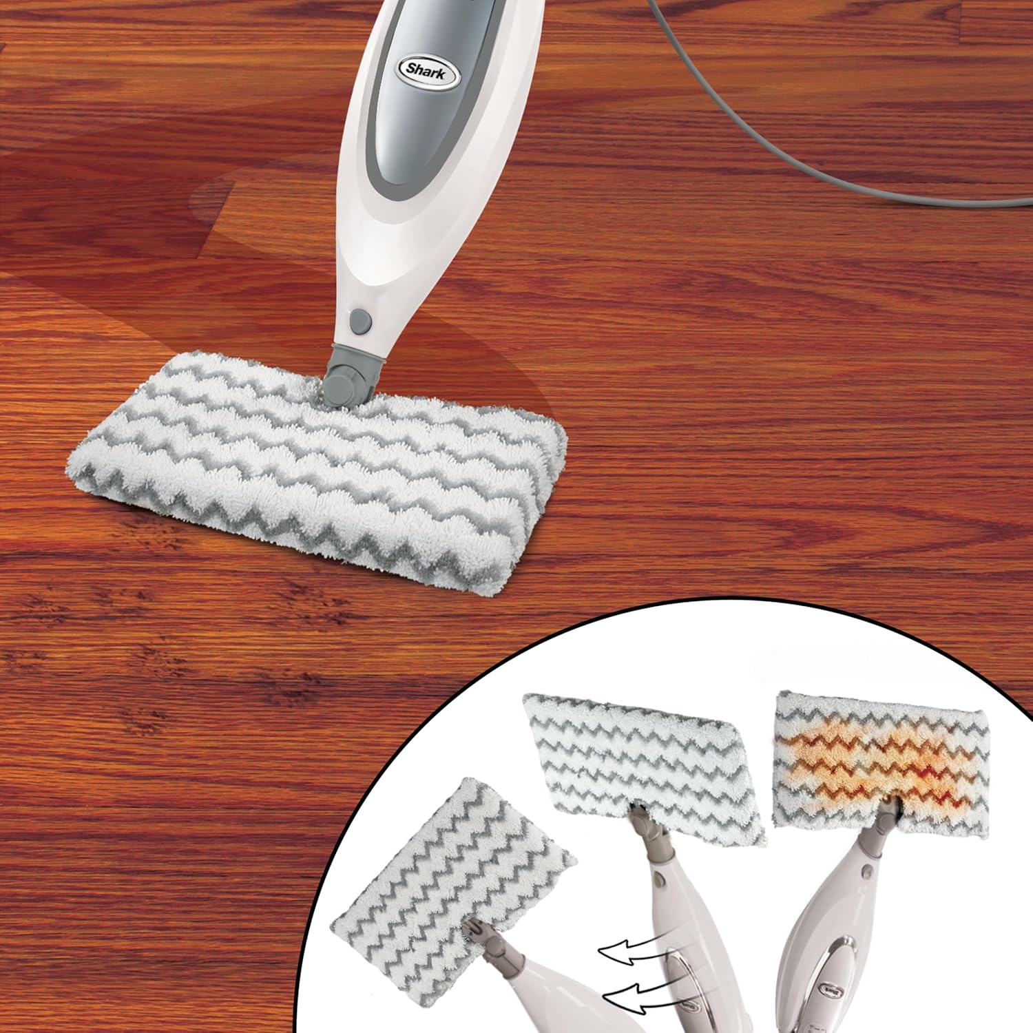 Shark Advanced Microfiber Washable & Reusable Cleaning Pads, Compatible with S3501 & S3601, Lifts & Locks in Dirt