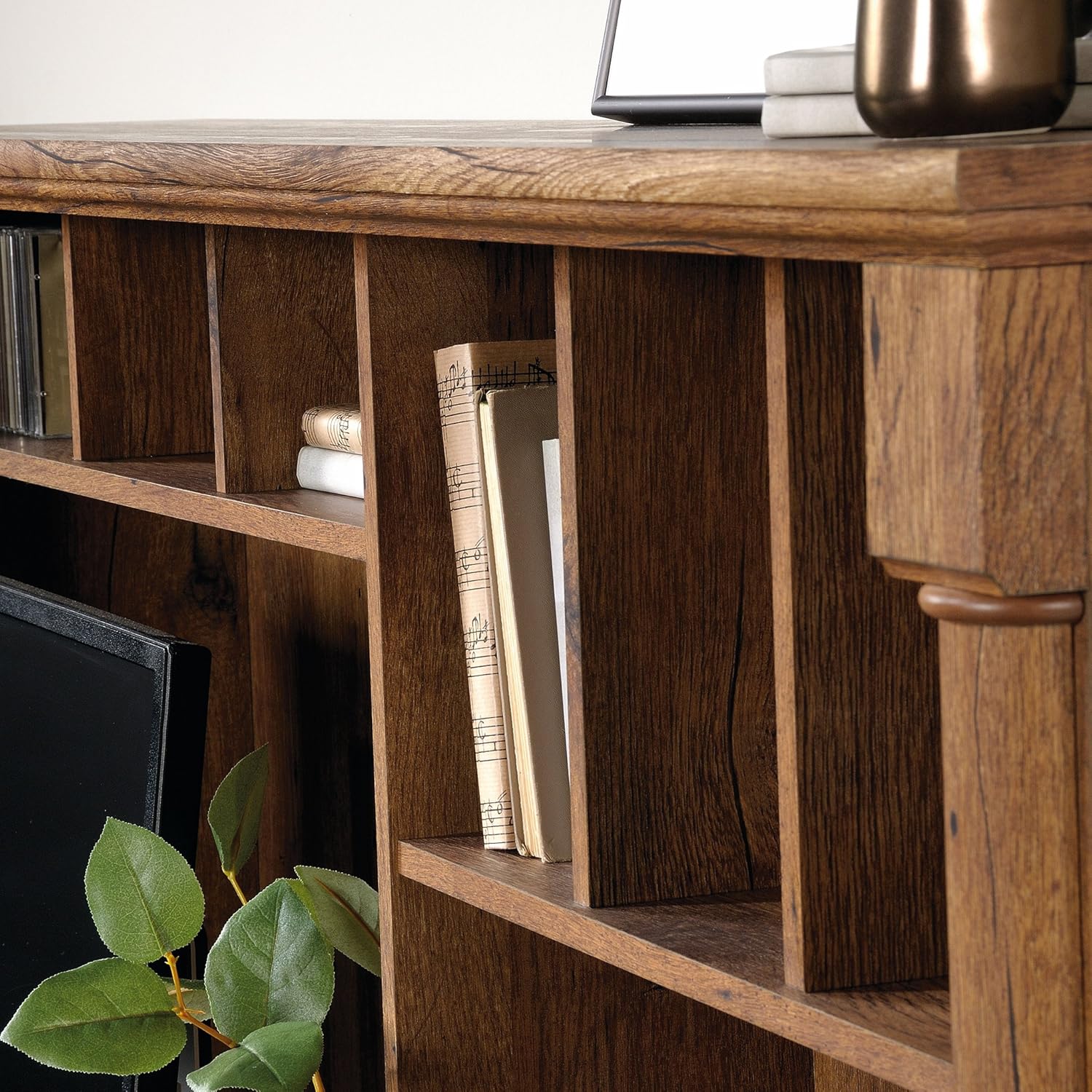 Sauder Palladia Computer Desk with Hutch, Home Office Desk
