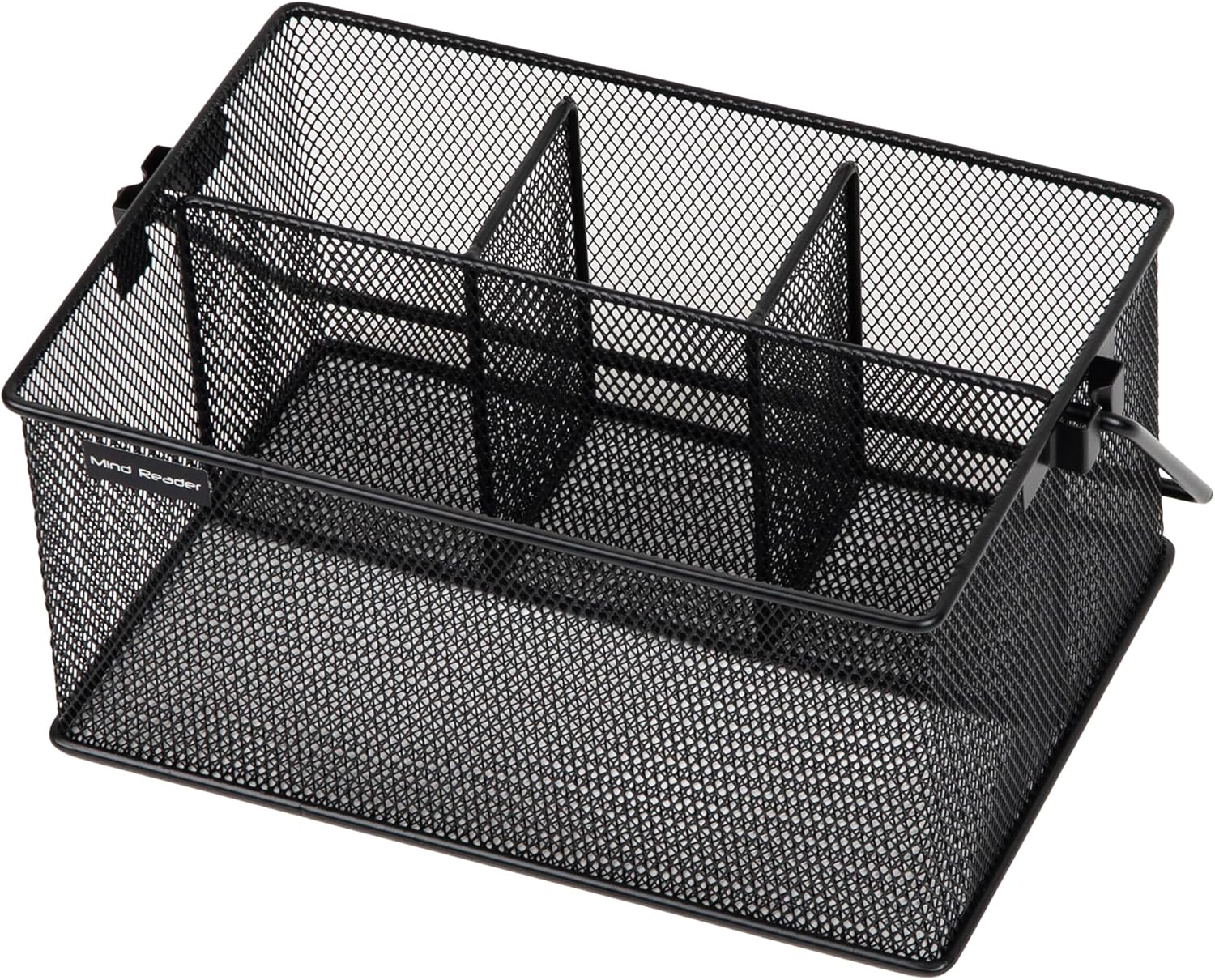 Mind Reader Utensil Holder, Silverware Organizer Caddy, Metal Mesh, 10L x 7W x 4.75H