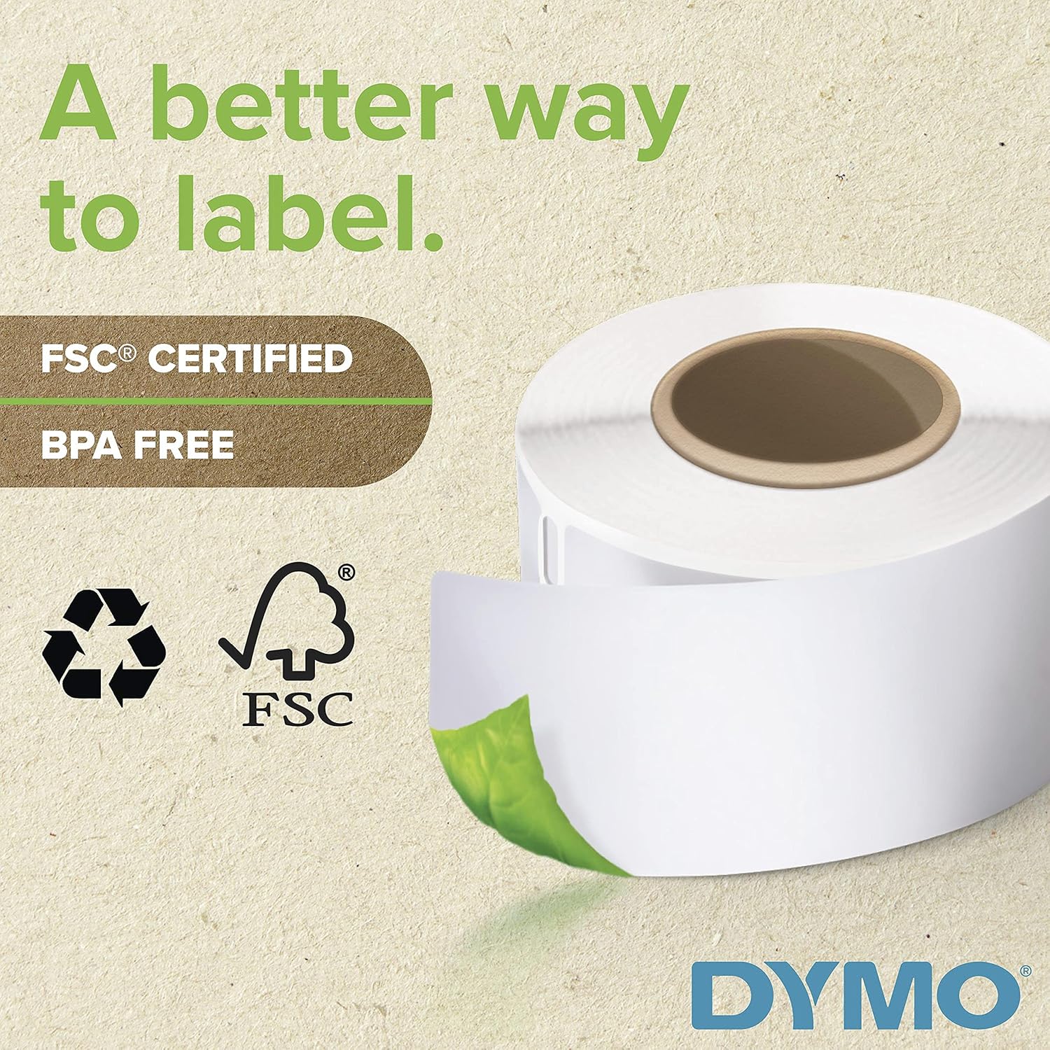 DYMO Authentic LW Multi-Purpose Labels DYMO Labels for LabelWriter Printers Great for Barcodes 1" x 2-1/8" 1 Roll of 500 1
