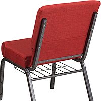 Flash Furniture HERCULES Series 21''W Padded Church Chair with Book Rack