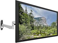 Mount-It! Height Adjustable TV Wall Mount Bracket with Counterbalance Gas Spring Arm - Full Motion Articulating Design Fits Flat Screens Displays Up to VESA 400x400 mm and 44 Lbs - Silver