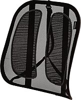 Fellowes Office Suites Mesh Back Support - Fellowes Office Suites Mesh Back Support - Strap Mount - Black - Mesh Fabric
