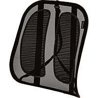 Fellowes Office Suites Mesh Back Support - Fellowes Office Suites Mesh Back Support - Strap Mount - Black - Mesh Fabric