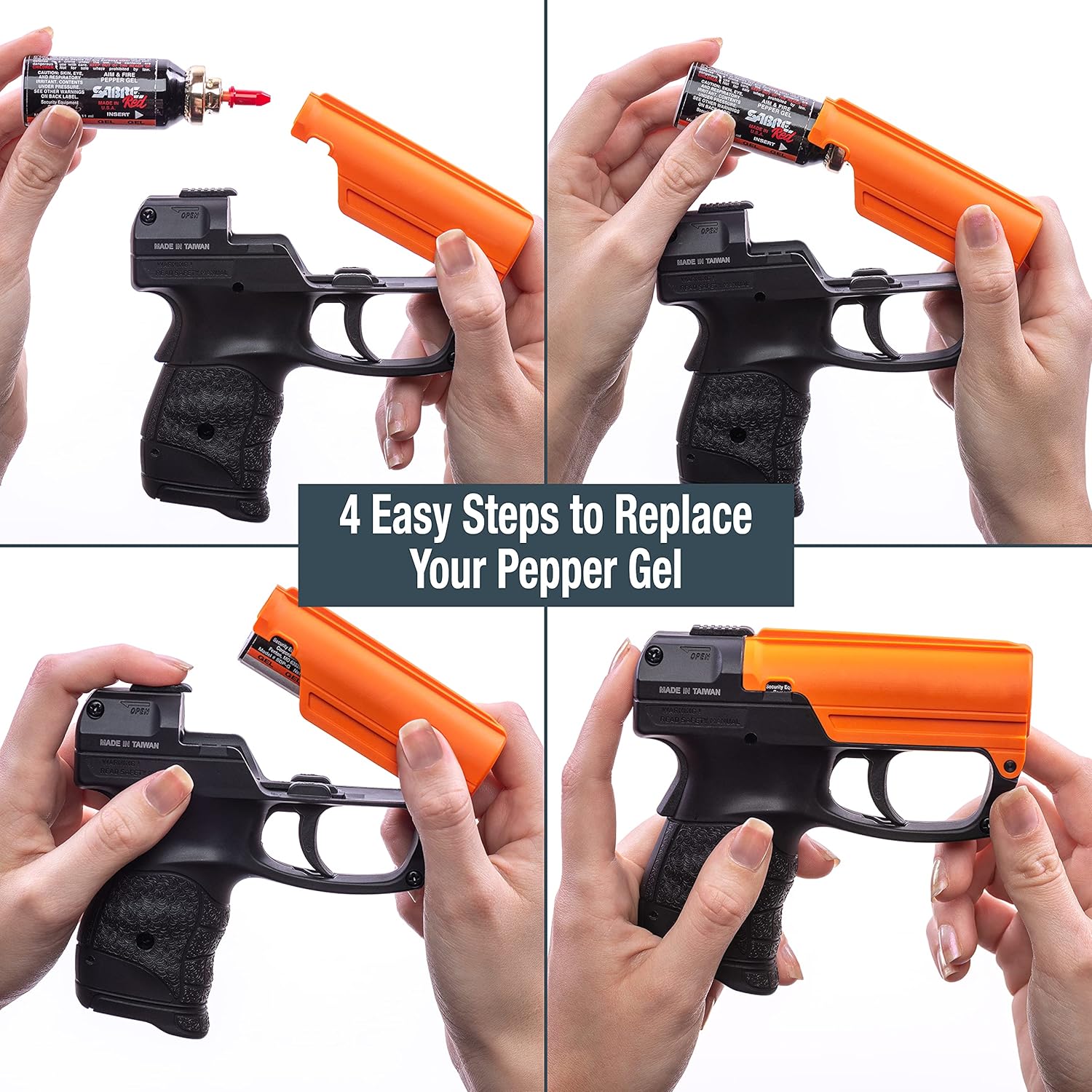 SABRE Aim and Fire Pepper Gel with Trigger and Grip Deployment System