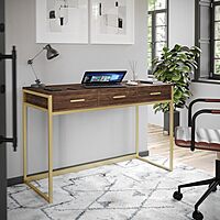 Martha Stewart Ollie Home Office Desk with 3 Drawers