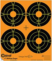 CALDWELL Orange Peel Bullseye Targets with Flake Off Material and Strong Adhesive