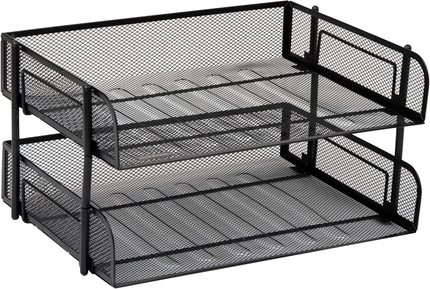 MIND READER Stackable Paper Tray Desktop Organizer, Metal Mesh