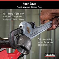 RIDGID Aluminum Straight Pipe Wrench