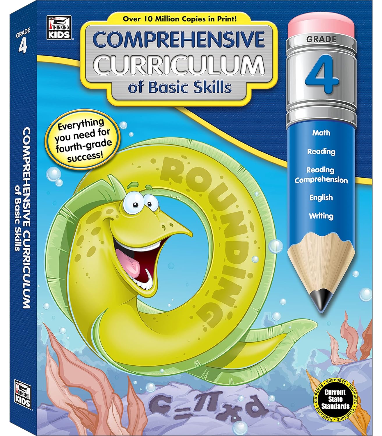 Carson Dellosa Comprehensive Curriculum of Basic Skills 4th Grade Workbook, Reading Comprehension, Language Arts, Spelling