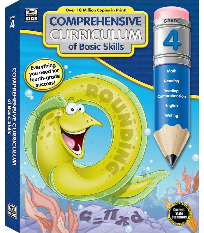Carson Dellosa Comprehensive Curriculum of Basic Skills 4th Grade Workbook, Reading Comprehension, Language Arts, Spelling