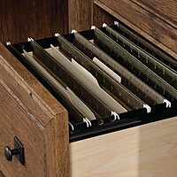 Sauder Palladia Computer Desk with Drawers, Home Office Desk with File Cabinet Storage Drawer - Management, Keyboard Tray