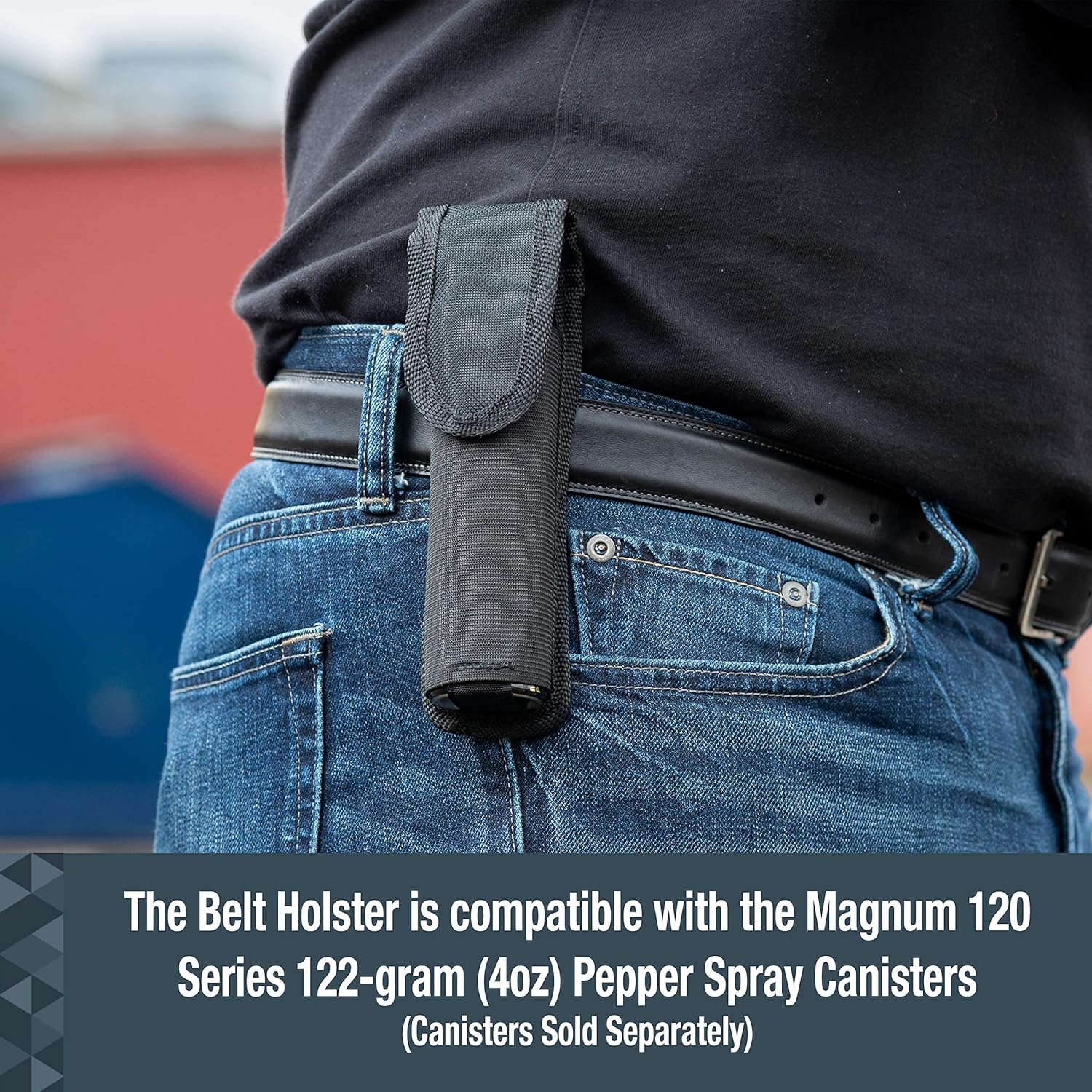 SABRE Nylon Belt Holster for Magnum 120 Series, Fits 122-Grams (4-Ounces) Models, Provides Quick Access To Protection