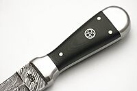 BucknBear Custom Handmade Damascus Bodice Dagger Knife (Micarta Handle)