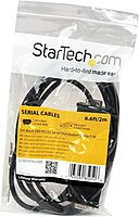StarTech.com 2m Black DB9 RS232 Serial Null Modem Cable F/M - DB9 Male to Female - 9 pin Null Modem Cable - SCNM9FM2MBK