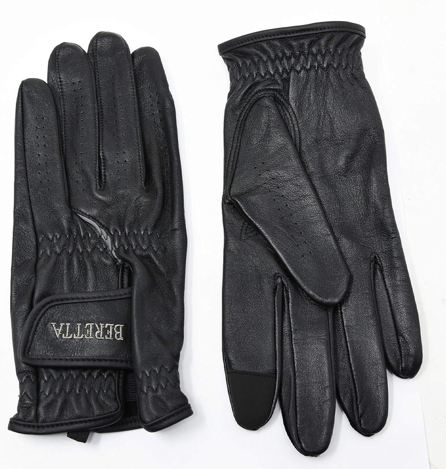 BERETTA Unisex Leather Shooting Gloves with Touch-Screen Compatible Index Finger