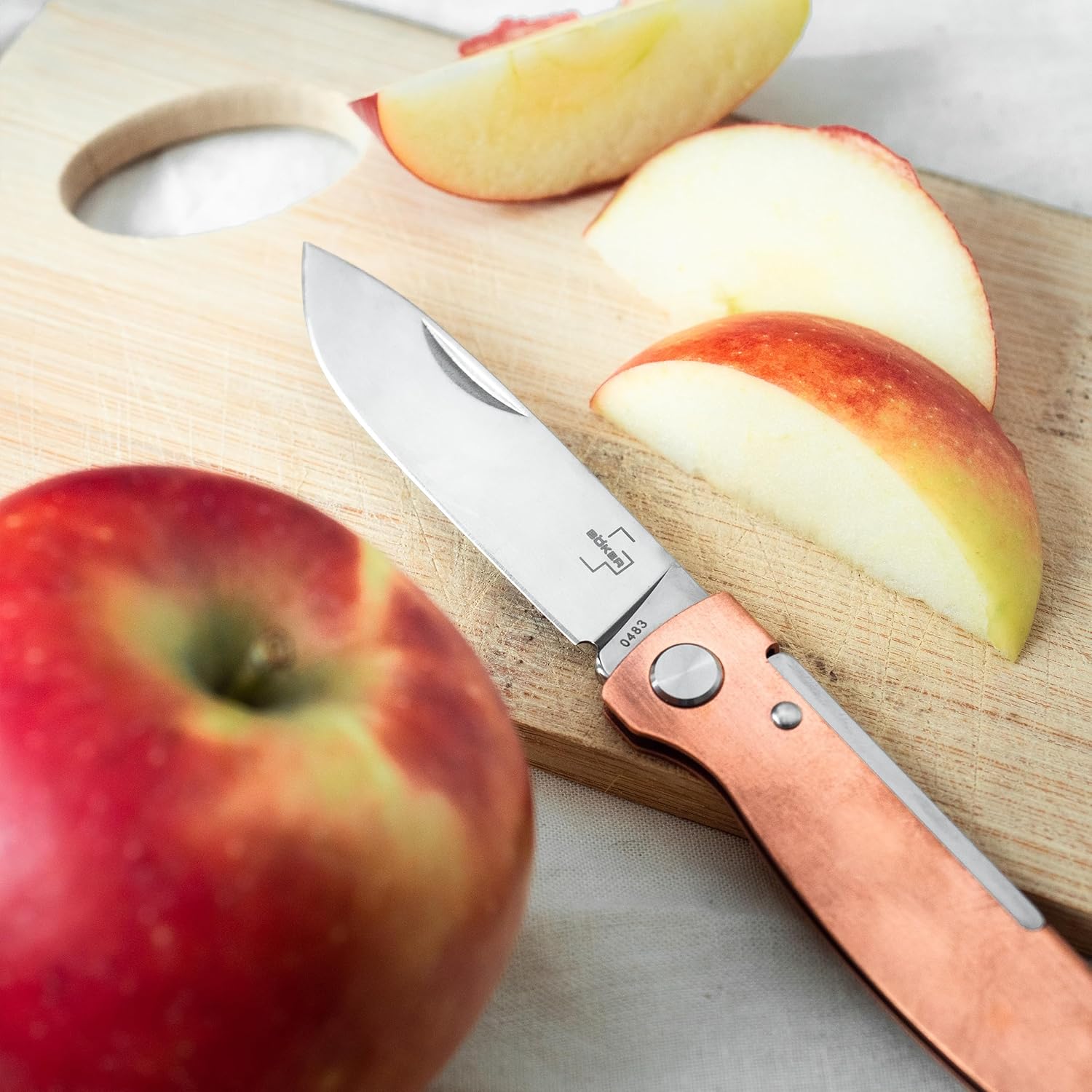 BÖKER PLUS® Atlas knife - small slipjoint folding pocket knife - metal handle - EDC full metal - Vintage Sandvik knife