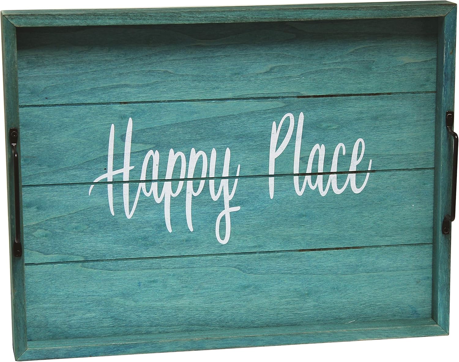 Elegant Designs Decorative Wood Serving Tray w/Handles