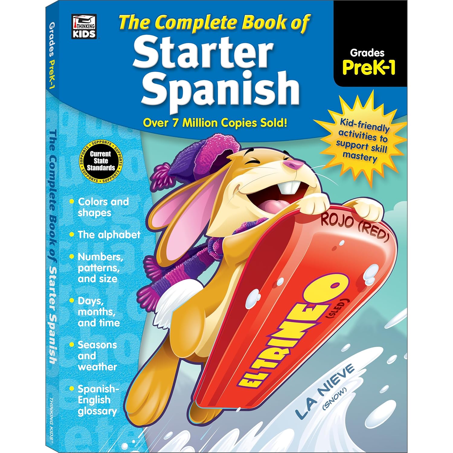 Complete Book of Starter Spanish Workbook for Kids, PreK-Grade 1 Spanish Learning, Basic Spanish Vocabulary, Colors, Shapes