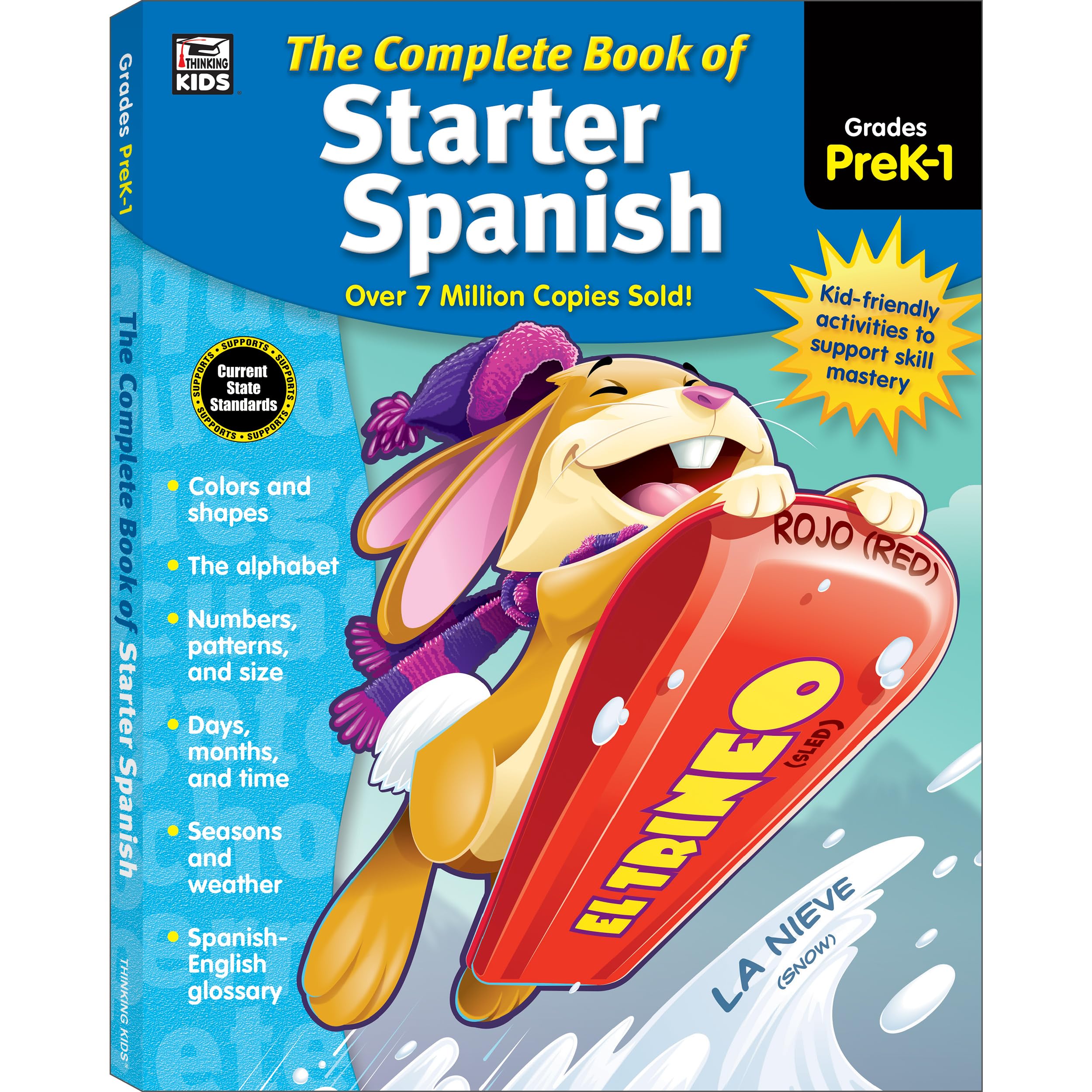 Complete Book of Starter Spanish Workbook for Kids, PreK-Grade 1 Spanish Learning, Basic Spanish Vocabulary, Colors, Shapes
