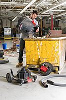 RIDGID 50338 1650RV Motor-on-Bottom Wet Dry Vacuum, 16-Gallon Shop Vacuum with Cart, 6.5 Peak HP Motor, Large Wheels