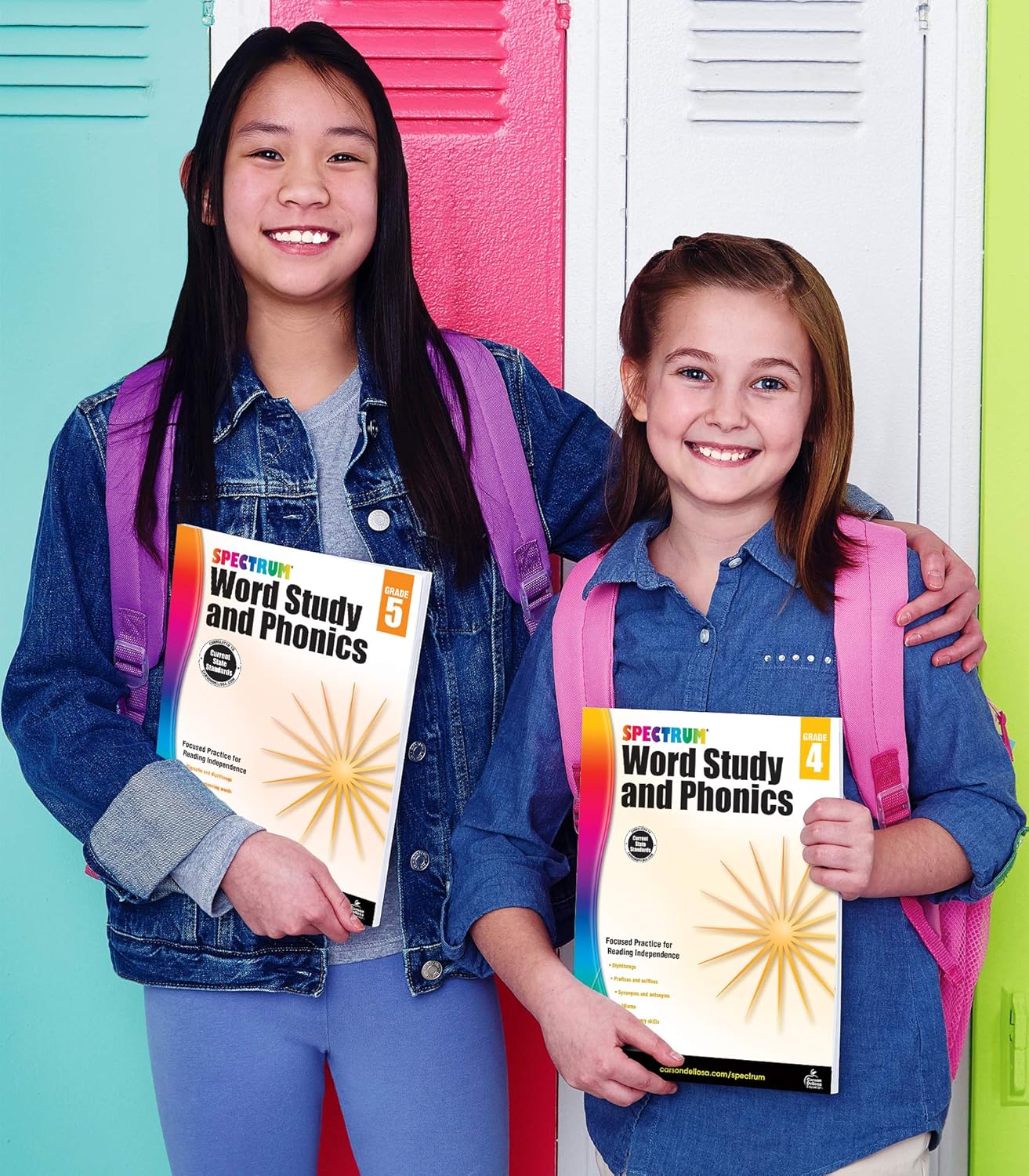 Spectrum Grade 4 Word Study and Phonics Workbooks, Ages 9 to 10, 4th Grade Phonics and Word Study, Dictionary Skills